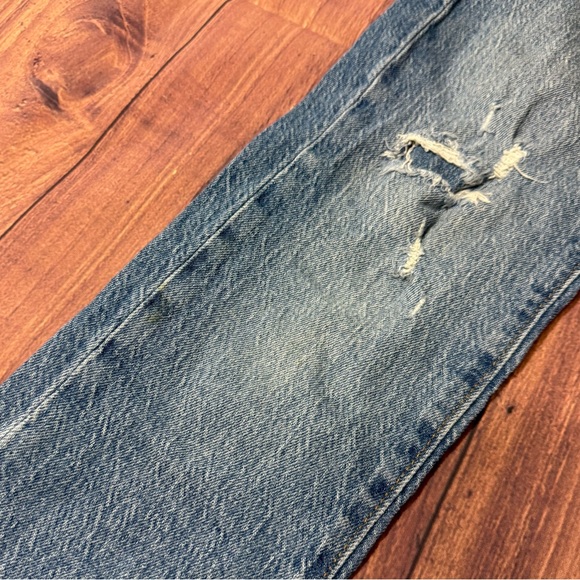 Old Navy Boys Size 10 Light Blue Distressed Tapered Built In Flex Jeans - Picture 9 of 14